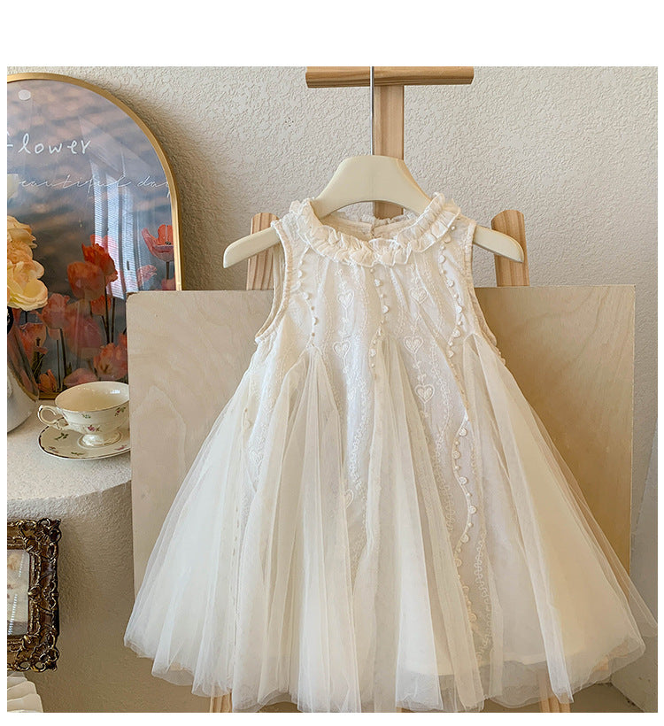 Vestido Infantil Tul Corazones