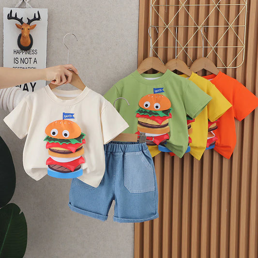 Conjunto Infantil de Hamburguesa y Vaqueros