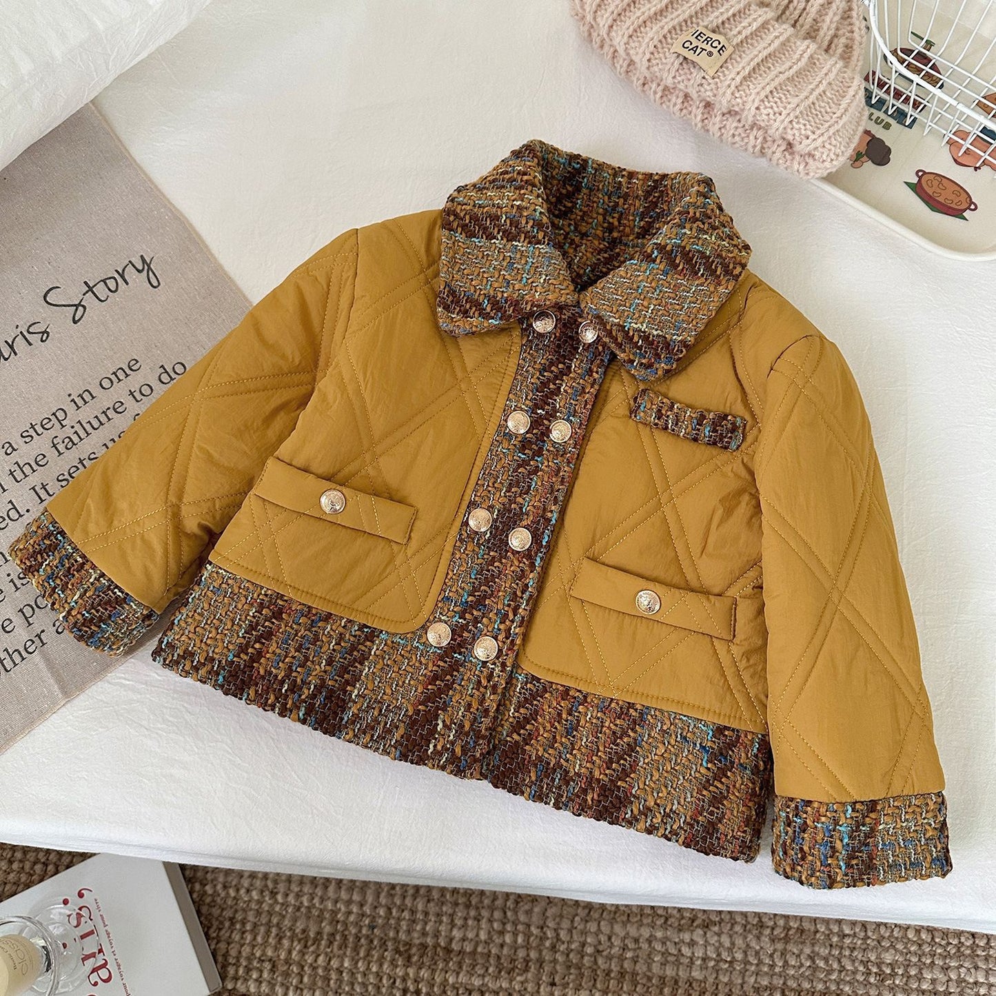 Chaqueta de Felpa con Botones para Niños