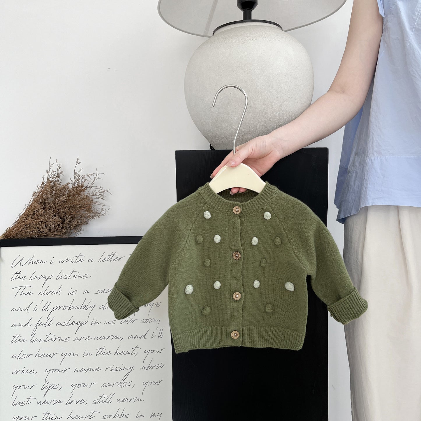 Conjunto infantil de Lunares Verdes