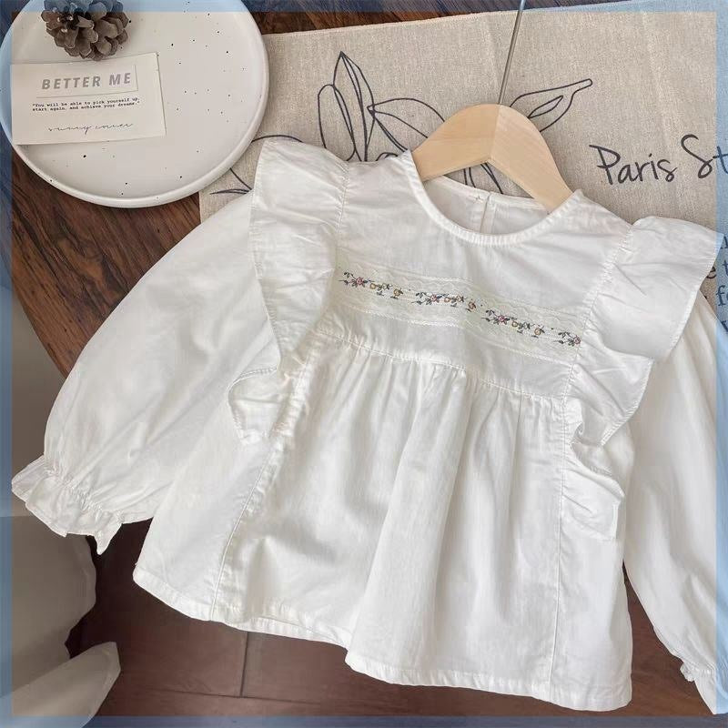 Camisa infantil bordada niña