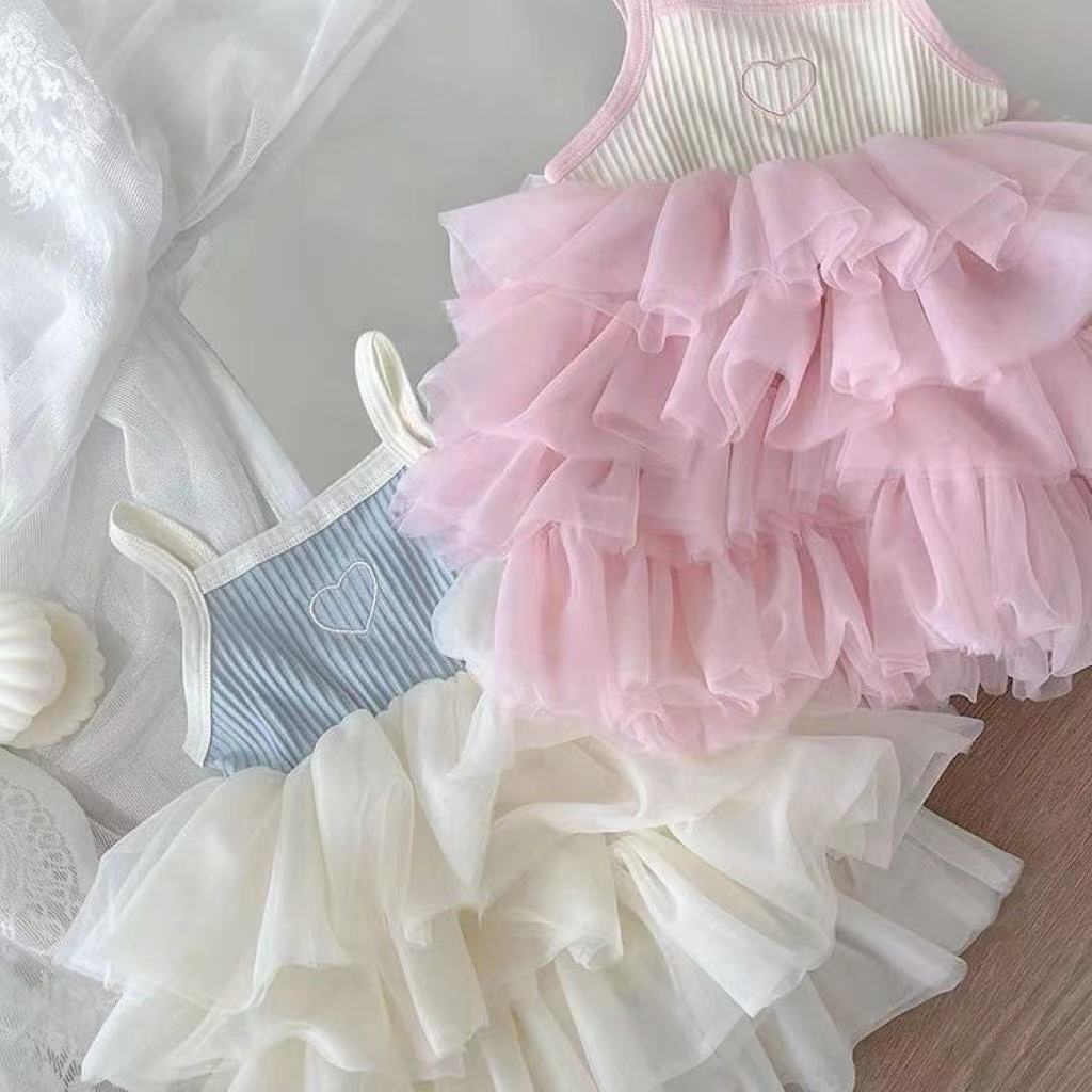 Vestido Infantil Corazoncito y Tul