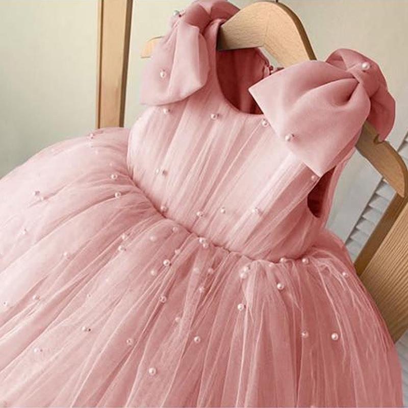 Vestido de Fiesta Infantil con Perlas