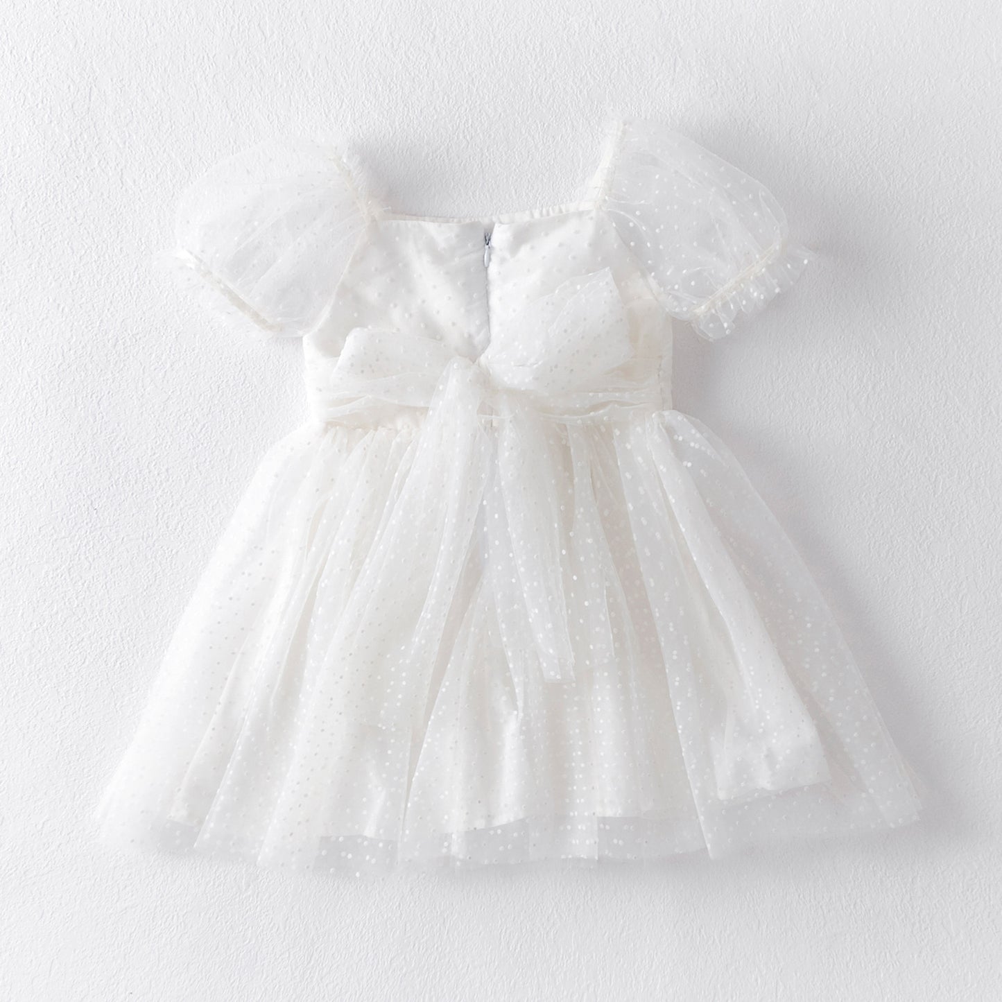 Vestido Infantil Tul Lunares