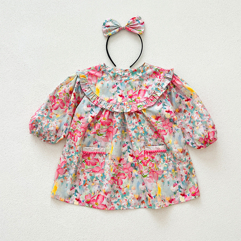 Body/Vestido Infantil con Estampado Floral
