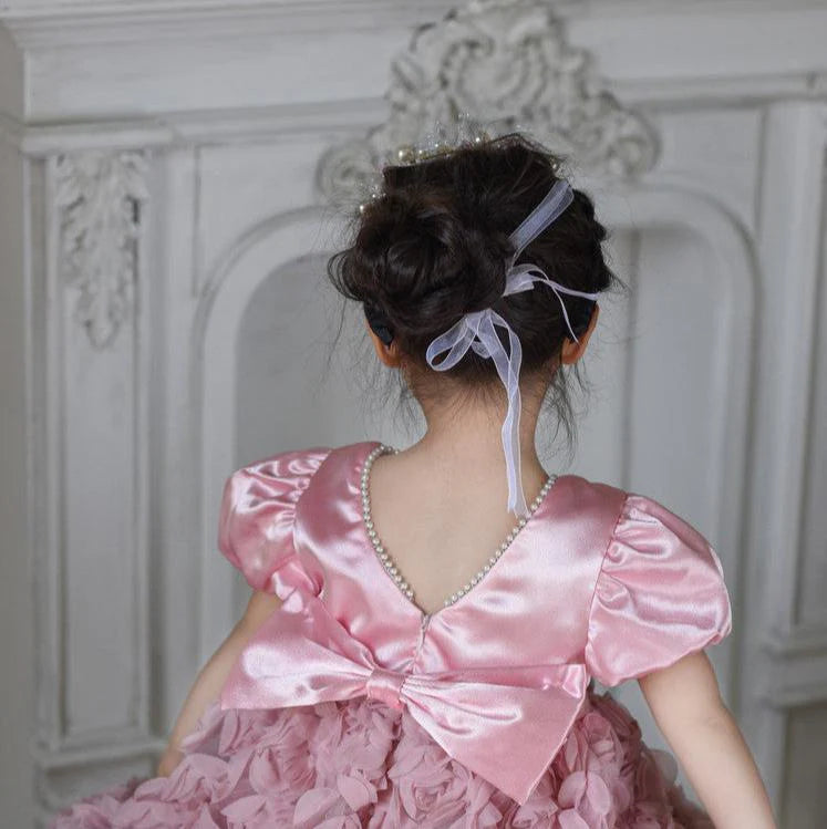 Vestido Infantil Flores Rosa