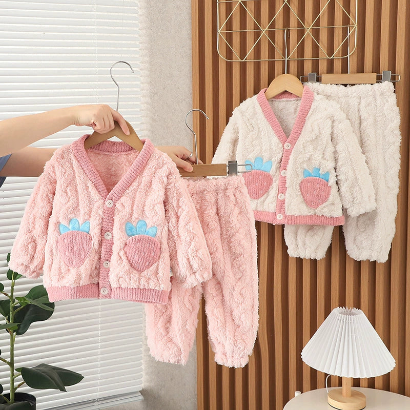 Conjunto de peluche de invierno para niñas