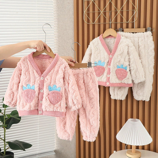 Conjunto de peluche de invierno para niñas