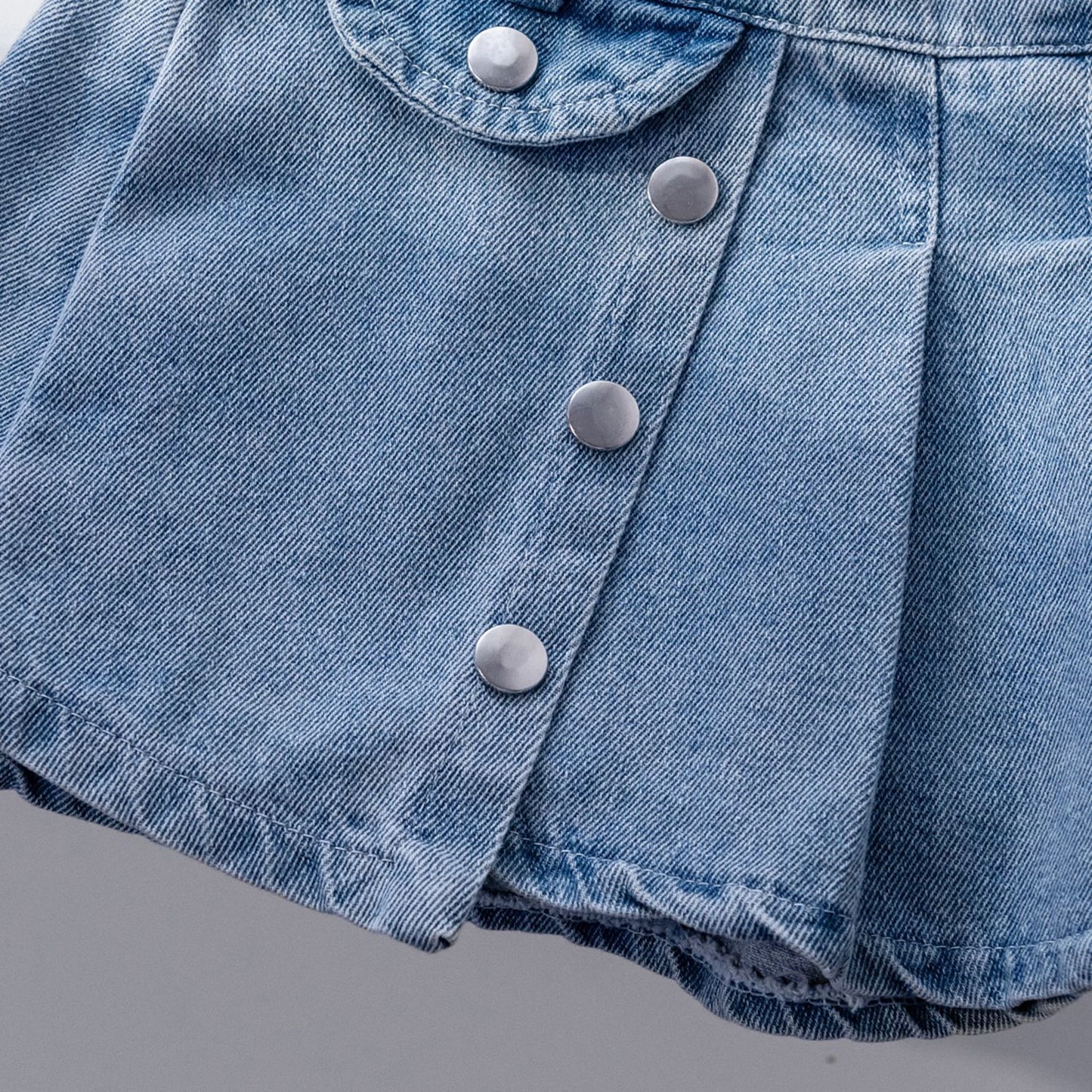 Falda Jeans Infantil Botones Pequeños