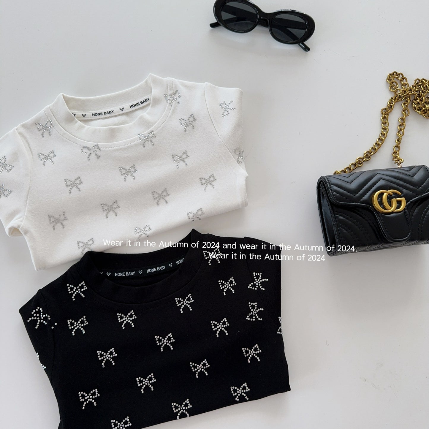 Blusa infantil para niña con lazos brillantes