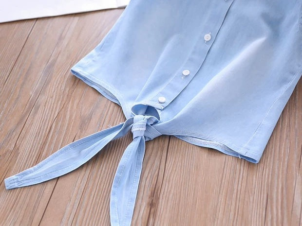 Conjunto de jeans florales para Niñas