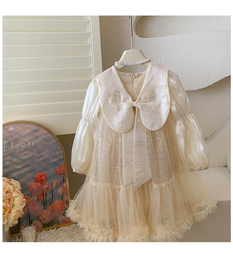 Vestido Infantil Brillantes y Tul