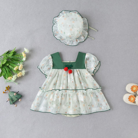 Vestido Infantil Cerejinhas Verano