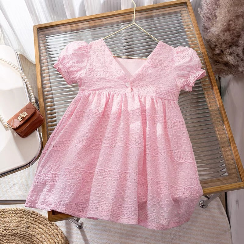 Vestido Infantil Floral Delicado