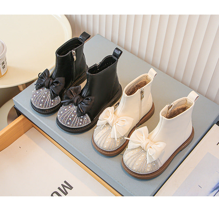 Bota Infantil Cordón Brillante