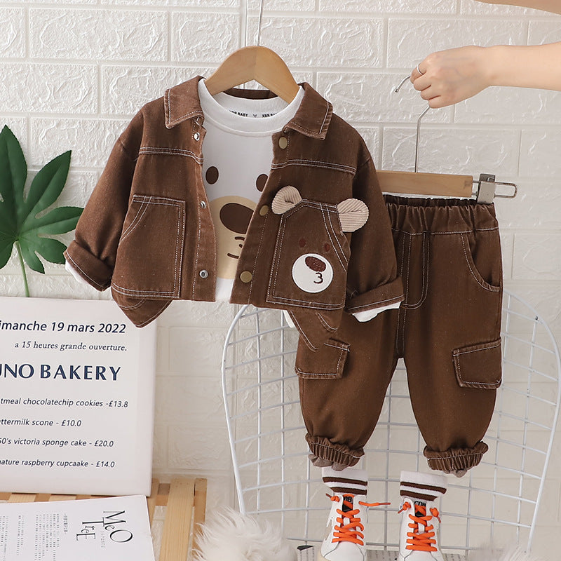 Conjunto de 3 piezas de osito de peluche para niño