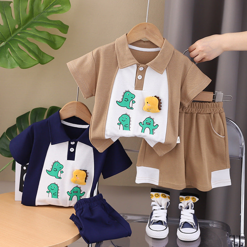 Conjunto Infantil de Dinosaurios de Verano Para Hombre
