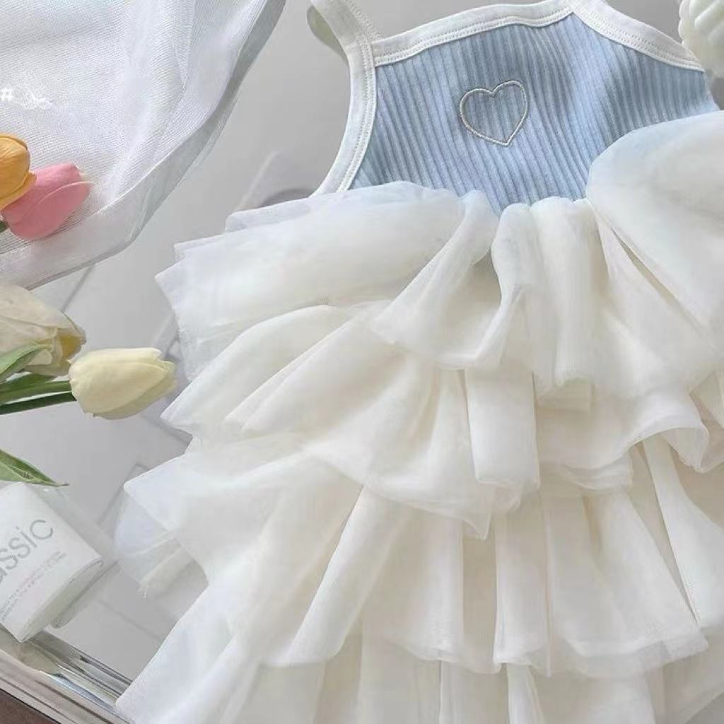 Vestido Infantil Corazoncito y Tul