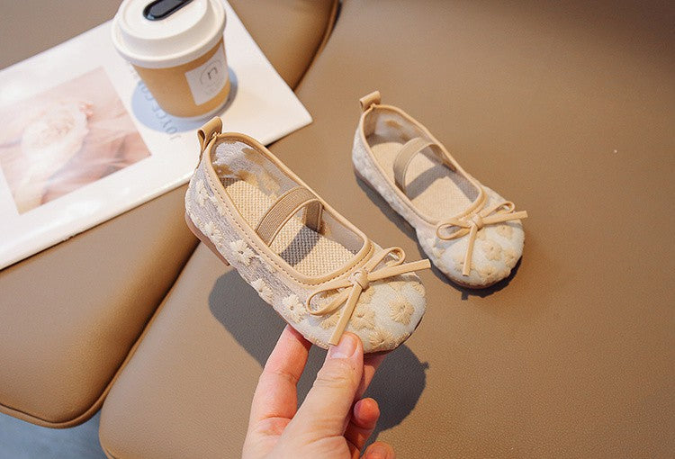 Zapatillas Infantiles Encaje Florecitas