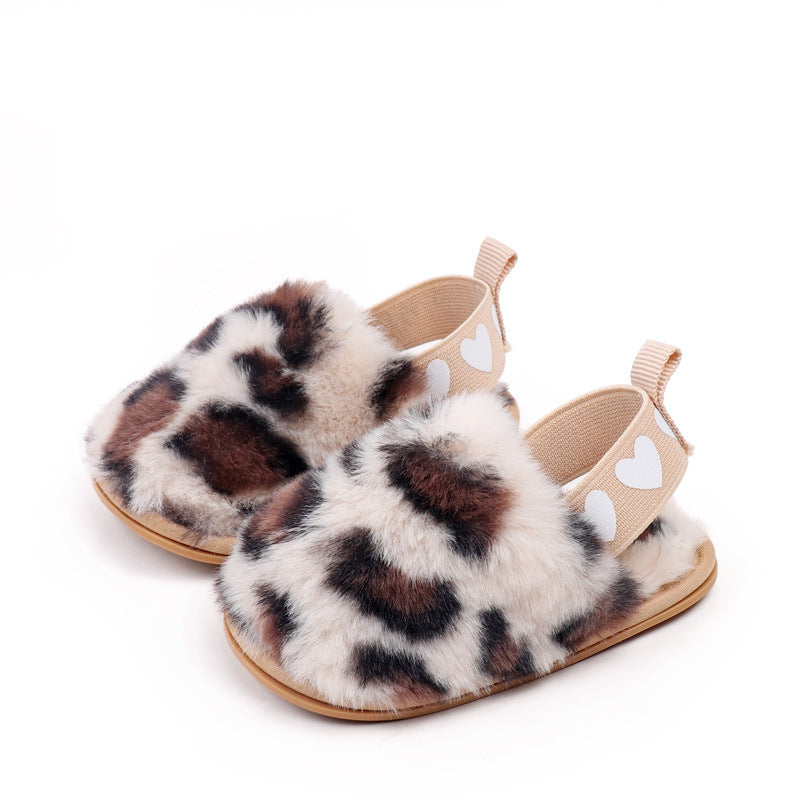 Sandalias para niñas con estampado de leopardo