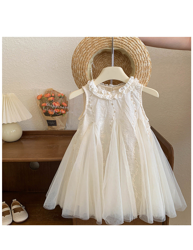 Vestido Infantil Tul Corazones