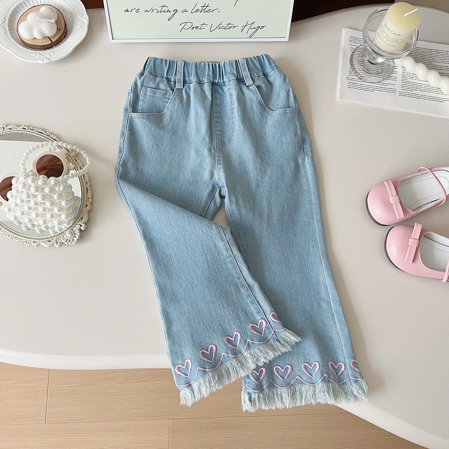 Pantalones Vaqueros Para Mujer Con Corazones