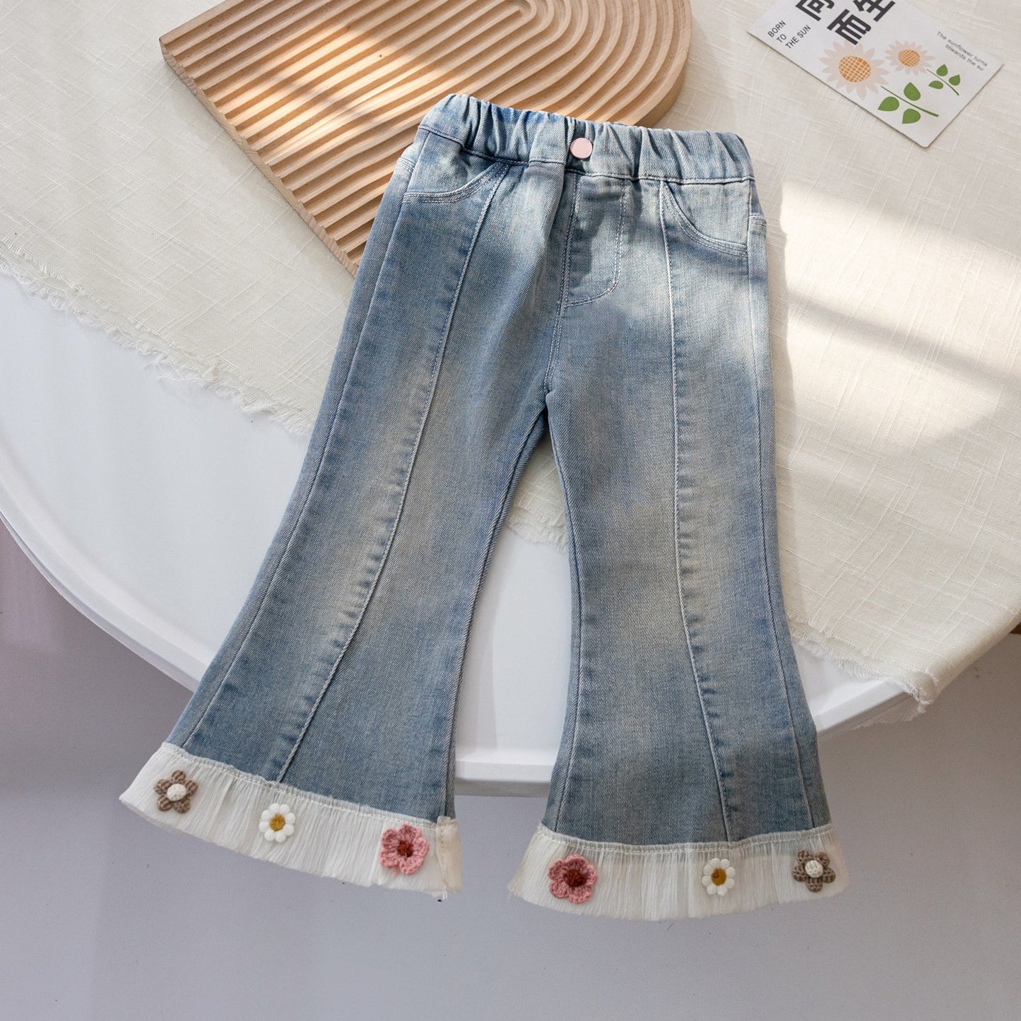 Pantalones Barra Florzinhas Niño