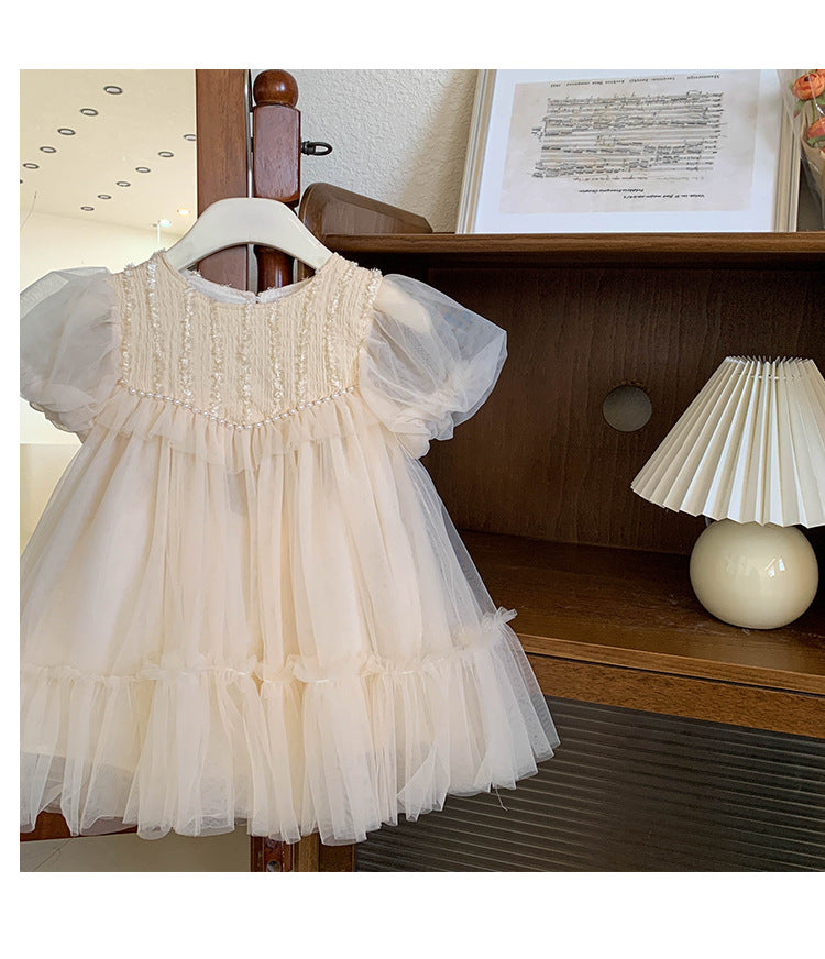 Vestido Infantil Tul Perla