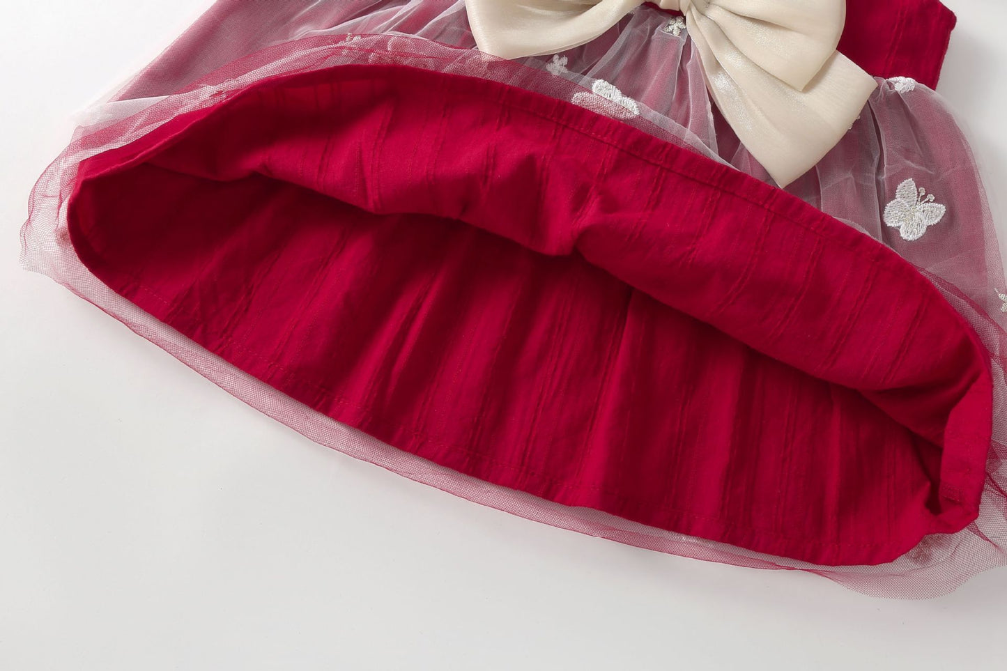 Vestido Infantil Mariposa Roja