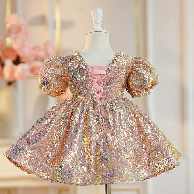Vestido de Fiesta Infantil Perla Brillante