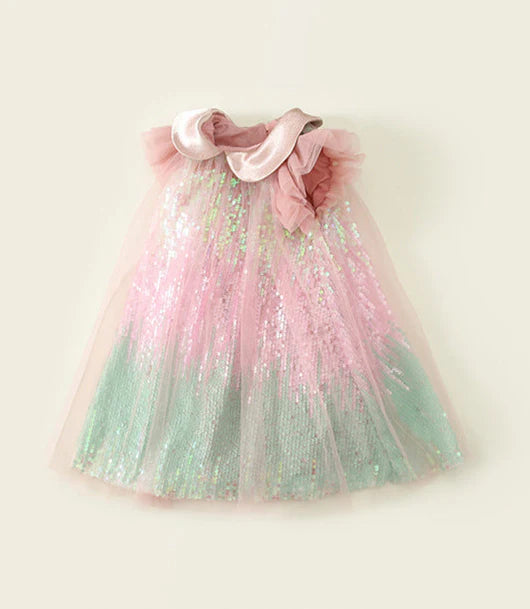 Vestido Infantil de Lentejuelas Brillantes