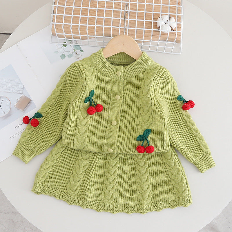 Conjunto infantil de invierno Cerezas