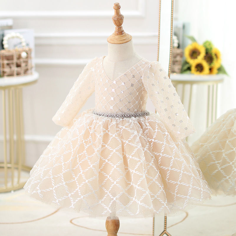 Vestido de Fiesta Infantil de Tul y Brillo