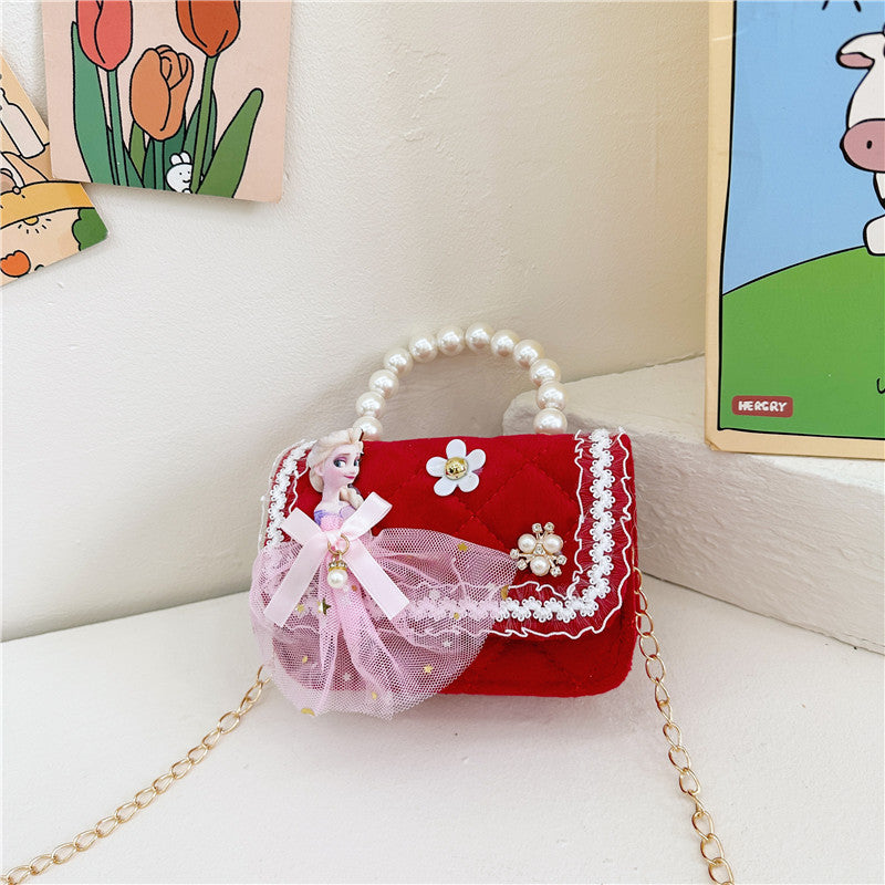 Monedero de Mujer con Perlas y Lazo