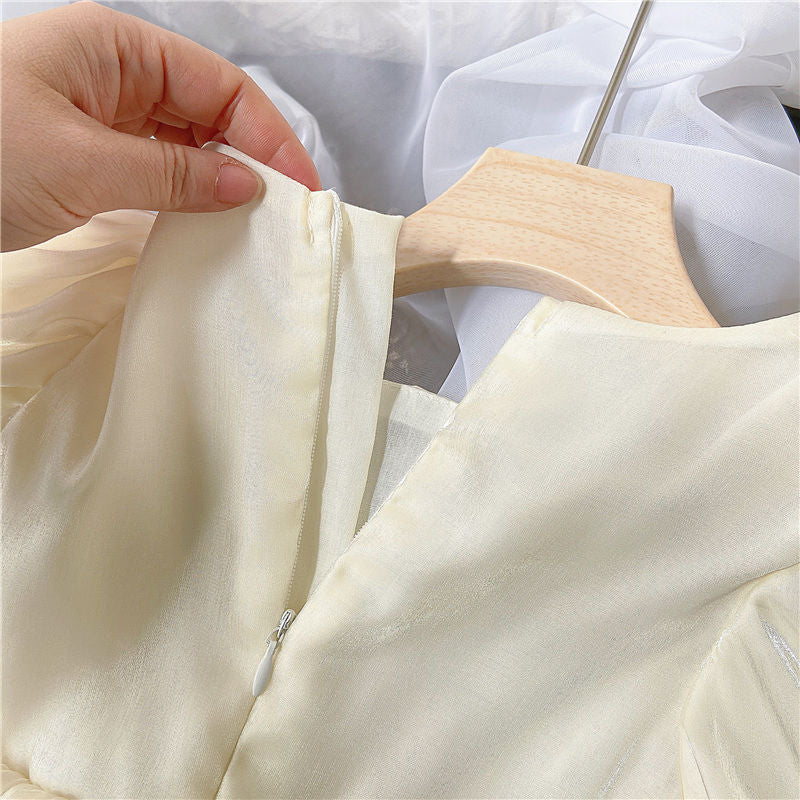 Vestido Infantil de Tul y Encaje