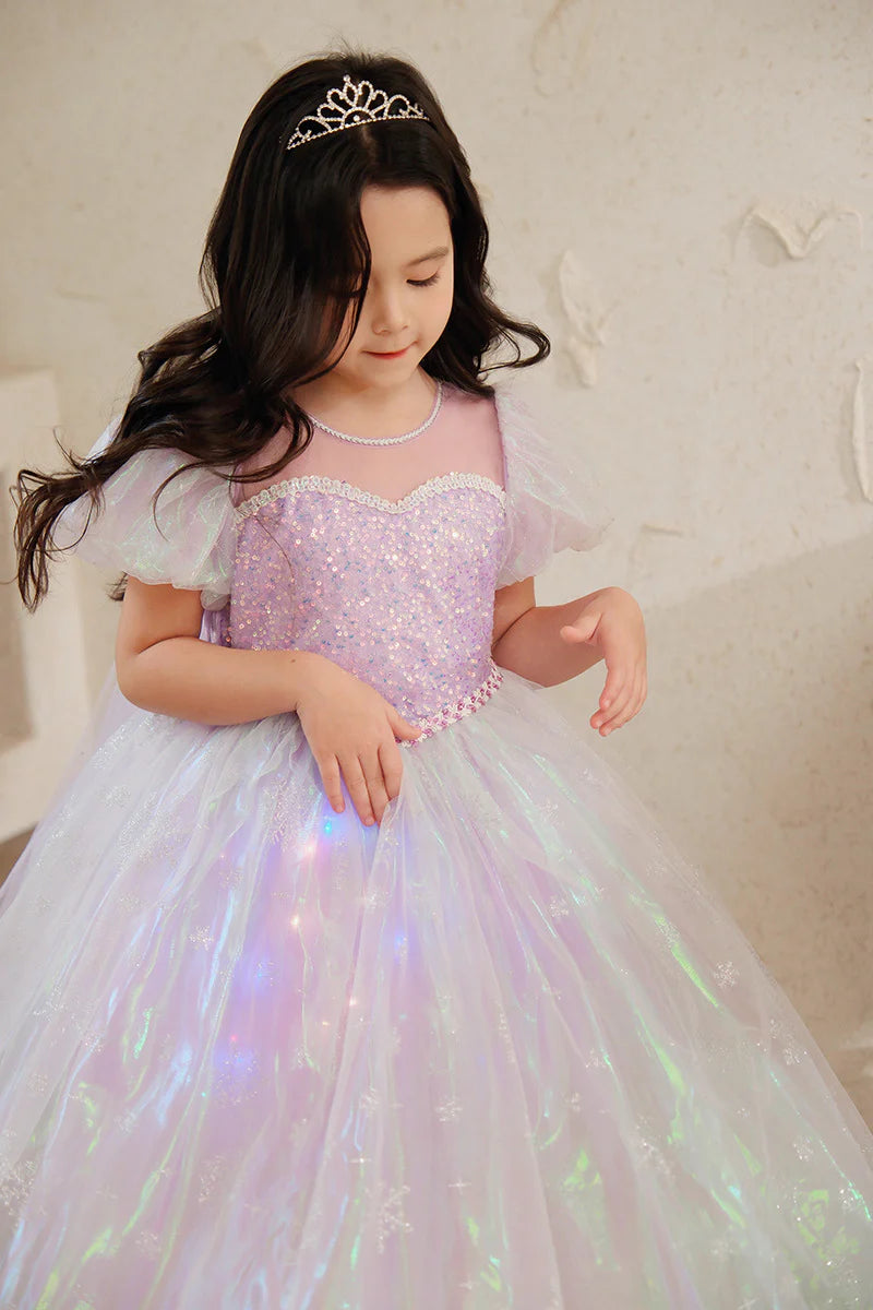 Vestido de Princesa Con Lentejuelas Para Niña