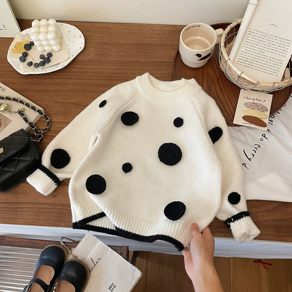 Blusa Infantil de Invierno con Perro en Gorro