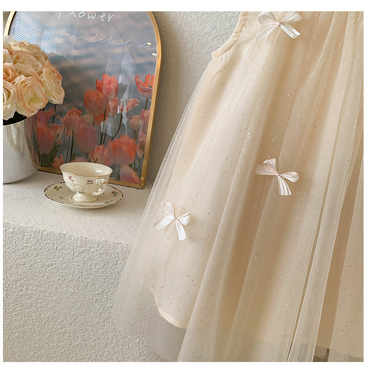 Vestido Infantil de Tul y Encaje