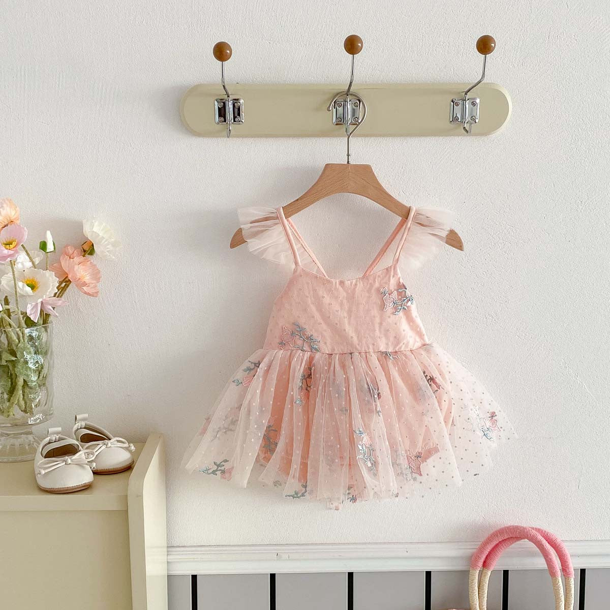 Body de Tul con Flores para Niña