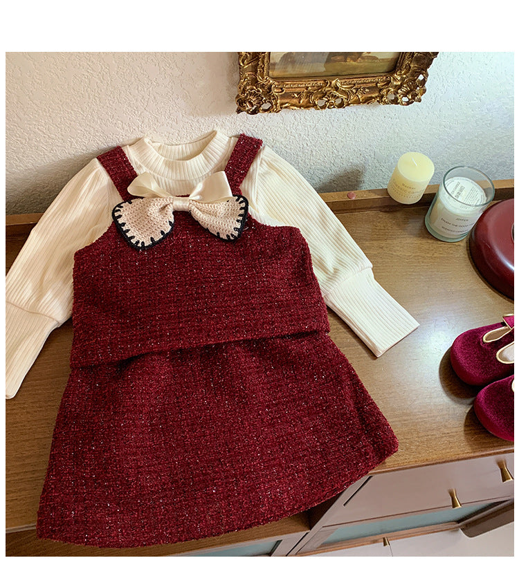 Conjunto Infantil Mujer 3 Piezas Lazo
