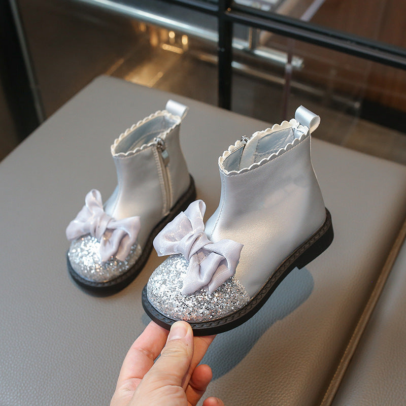 Botas Infantiles Brilhos Lacinho