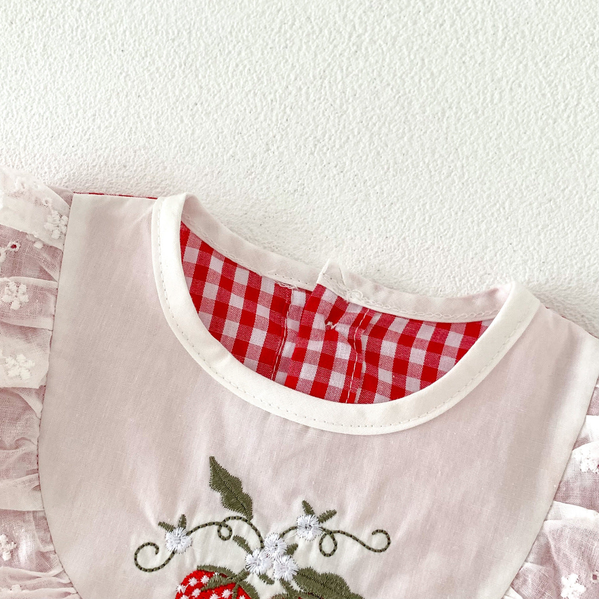 Body Infantil Cuadros Fresas