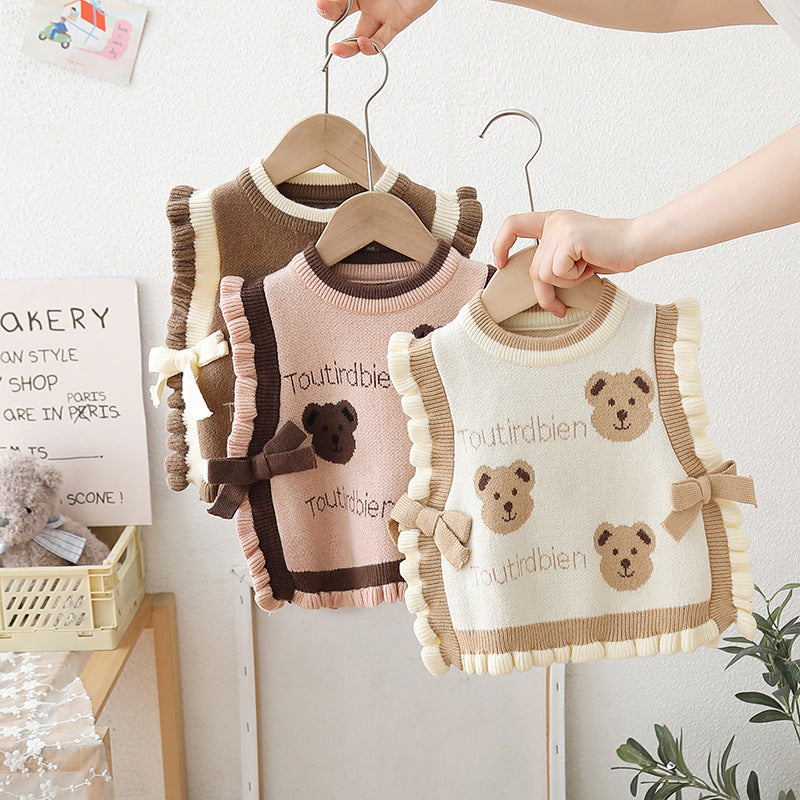 Chaleco Infantil Lazo Ositos De Peluche
