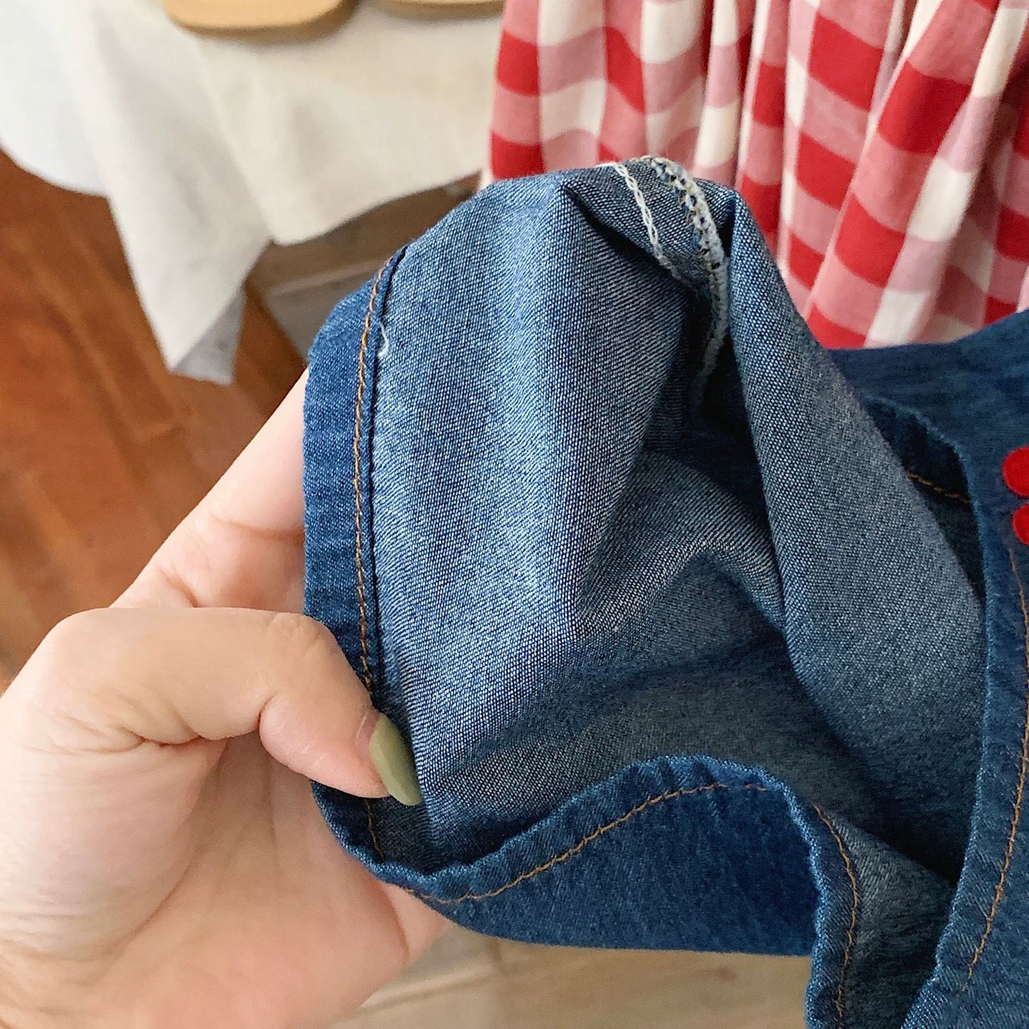 Calça Infantil Jeans Cerejinhas