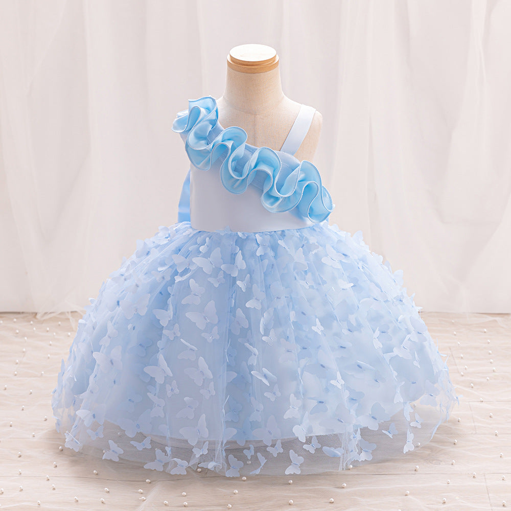 Vestido Infantil Tul Mariposas