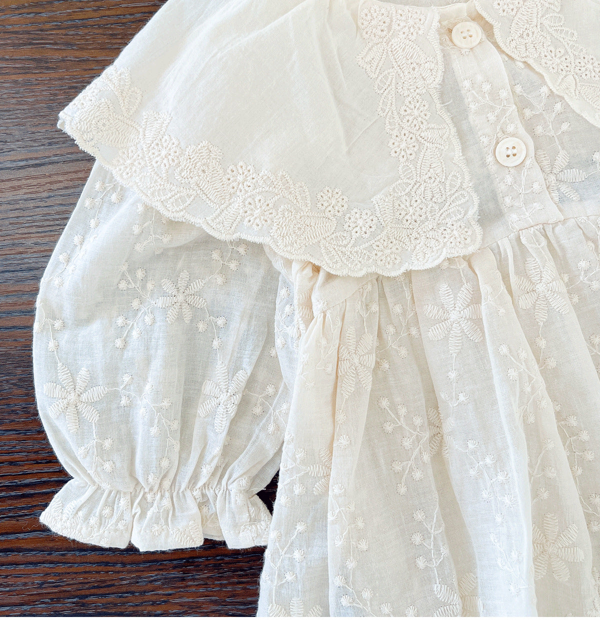 Body de Encaje Floral para Niñas