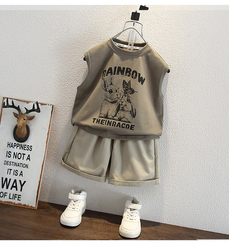 Conjunto Infantil Hombre Coelho Camiseta Sin Mangas