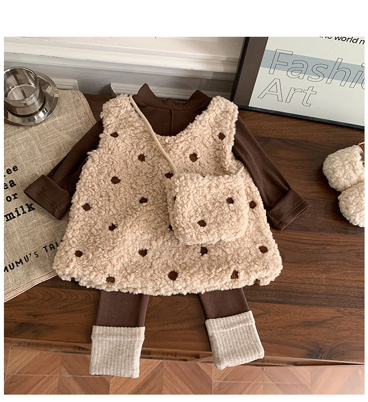 Conjunto de 3 Piezas de Invierno para Mujer y Niño