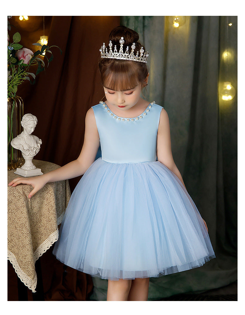 Vestido de fiesta infantil con abalorios