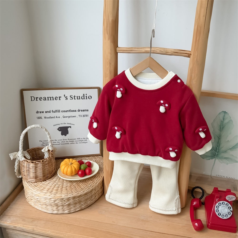 Conjunto de conejito de invierno para niñas